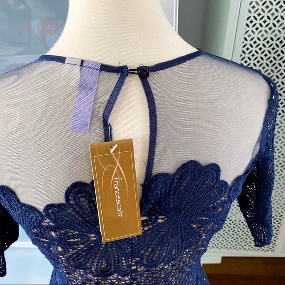 NWT Francesca’s Alya Kandyce Indigo Lace Dress - Picture 4 of 8